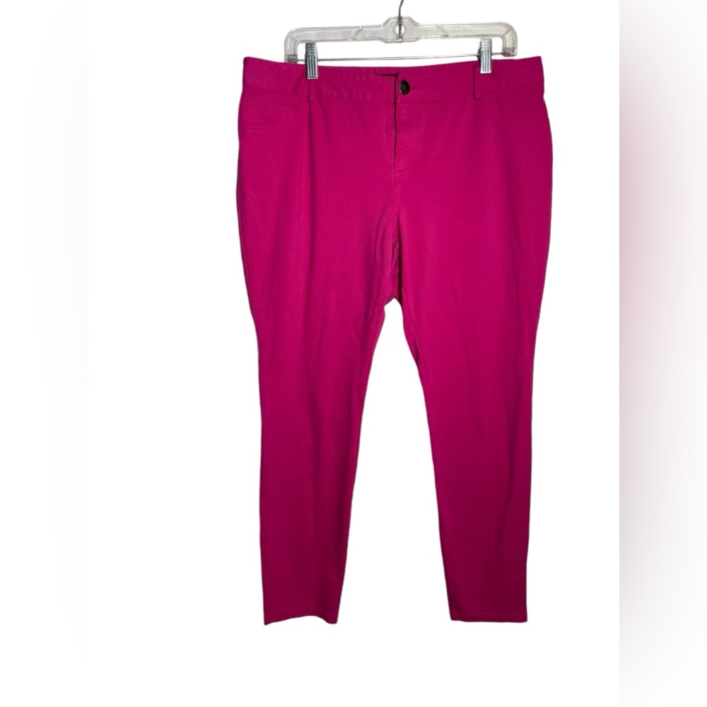 INC International Concepts pants size 16 bright hot pink stretch pants 🩷